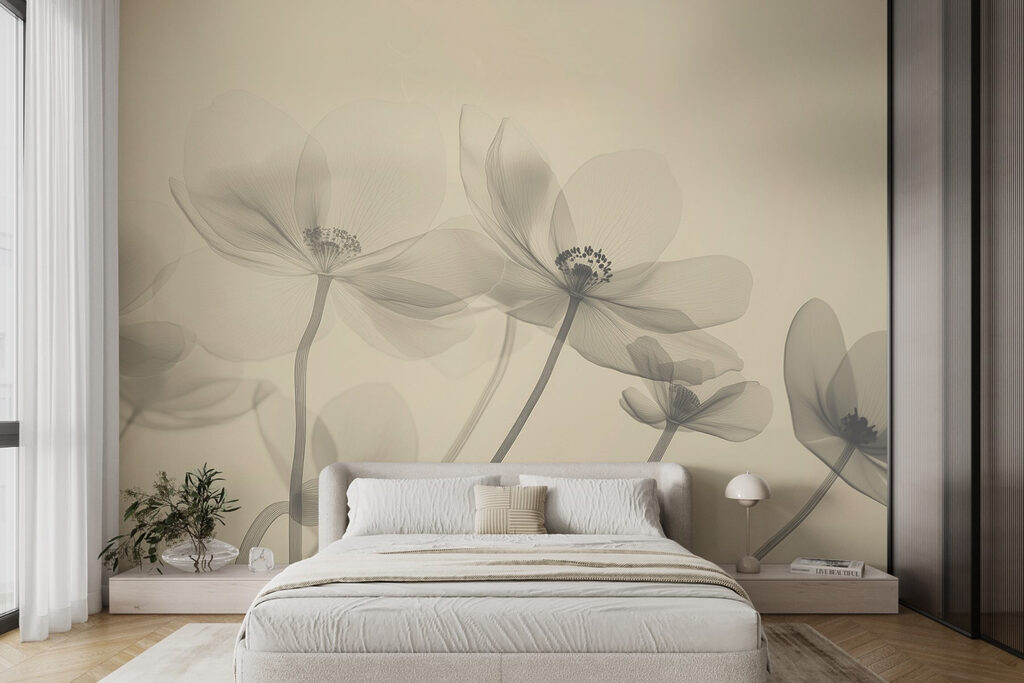 Translucent flowers on stems — interior 2