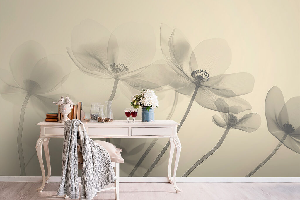 Translucent flowers on stems — interior 5