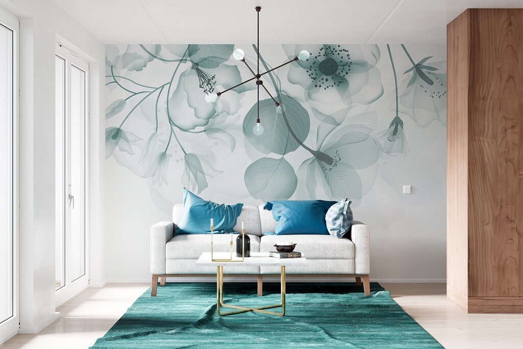 Flowers Like Water in an interior