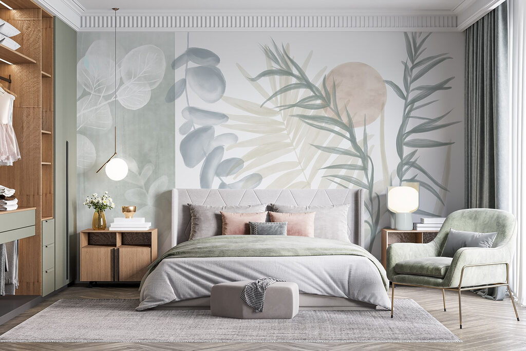 Botanical Sprigs and Shapes in an interior