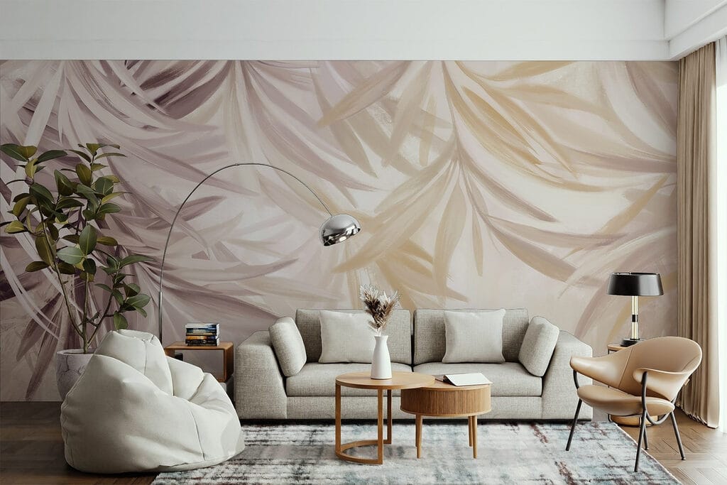 Palm Leaves in Blush — interior 3