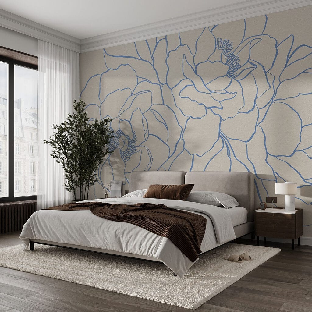 Peonies in One Line — interior 1