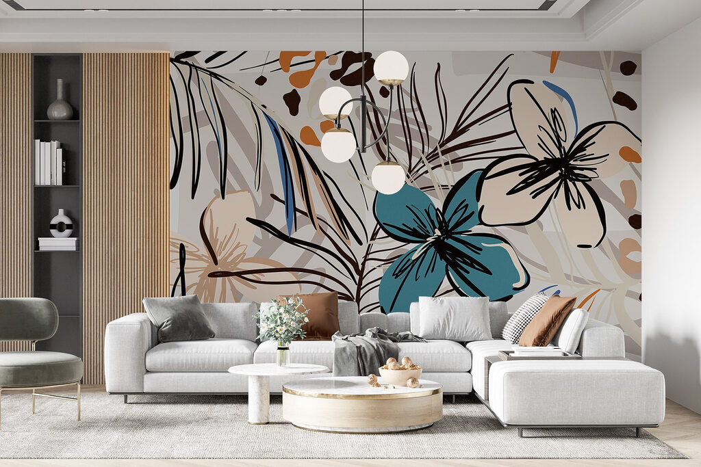 Floral Sketch Collage — interior 3
