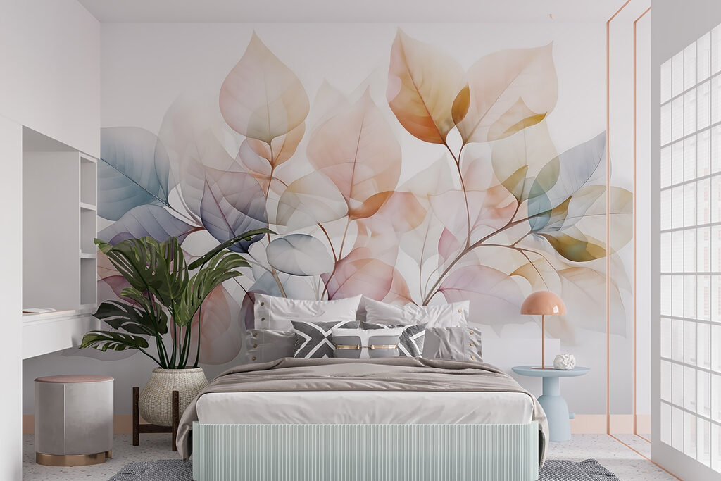Leaves Afloat in an interior