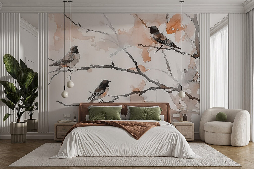 Birds on Leafy Branches — interior 1