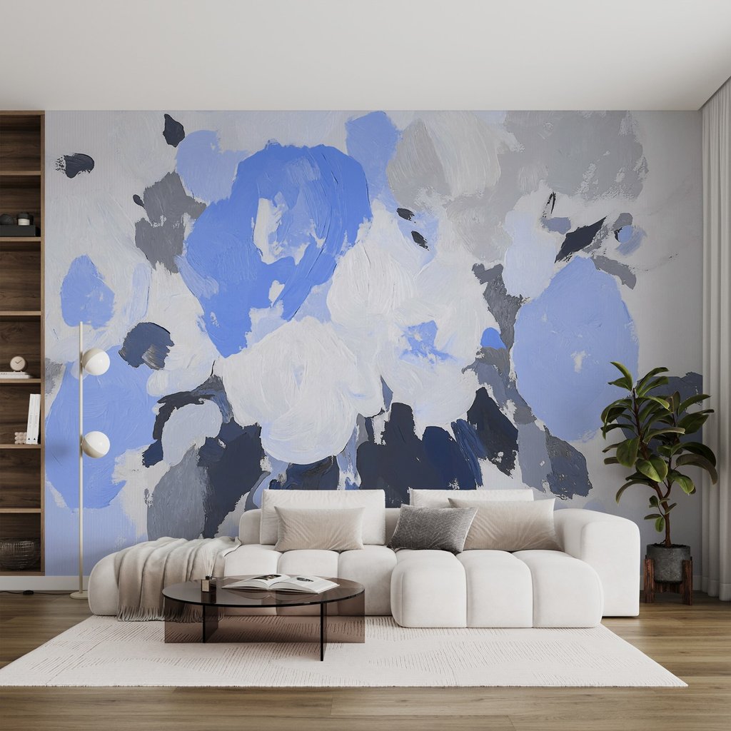 Painted Flower Patches in an interior
