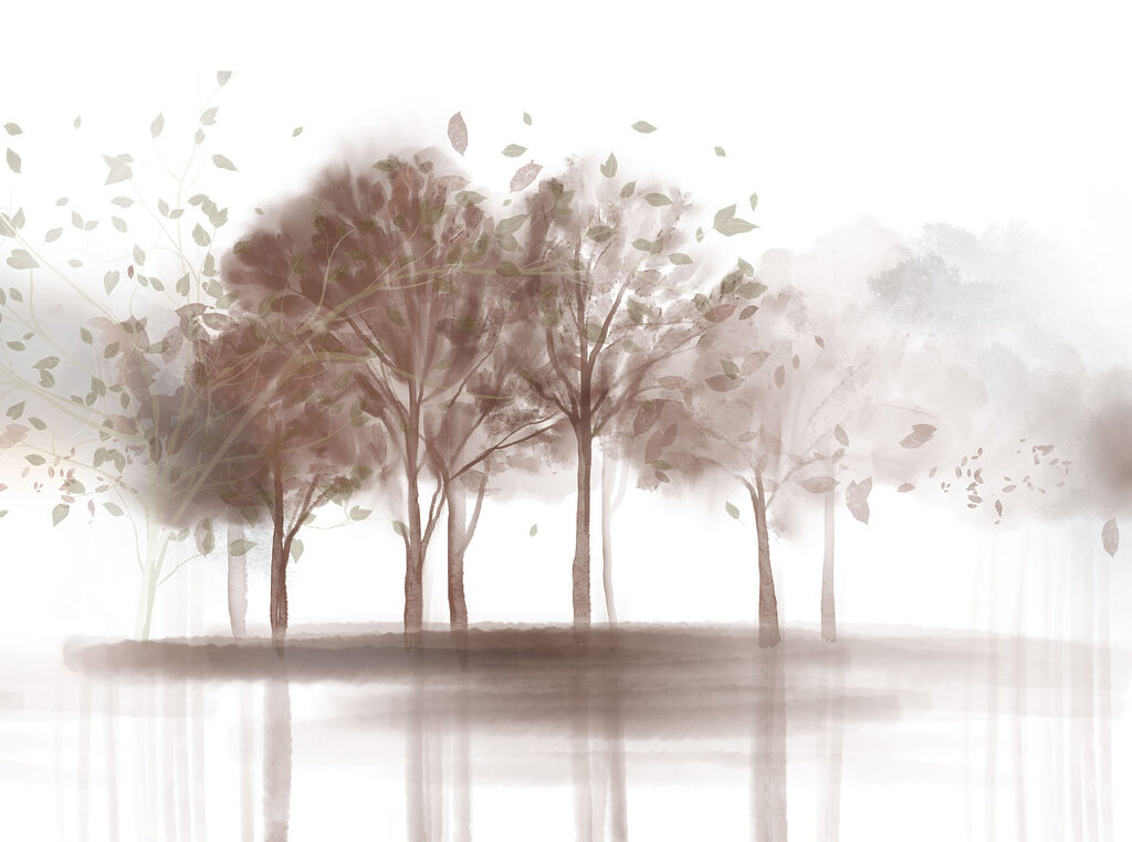 Trees Reflected in Water — full design