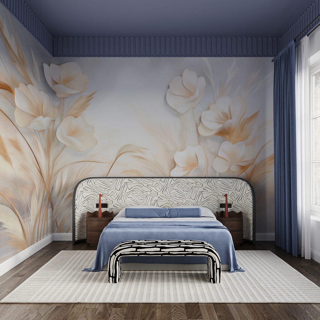 Flowers Among Grasses in an interior